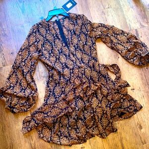 Long sleeve ruffle dress